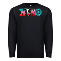 Black xoxo with cow Premium Sweatshirt - AdoDesignShop