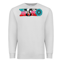 Dove Grey xoxo with cow Premium Sweatshirt - AdoDesignShop
