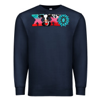 Navy xoxo with cow Premium Sweatshirt - AdoDesignShop
