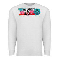 Oatmeal Heather xoxo with cow Premium Sweatshirt - AdoDesignShop