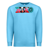 Ocean Blue xoxo with cow Premium Sweatshirt - AdoDesignShop
