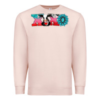 Pale Pink xoxo with cow Premium Sweatshirt - AdoDesignShop