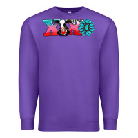 Purple xoxo with cow Premium Sweatshirt - AdoDesignShop