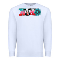 White xoxo with cow Premium Sweatshirt - AdoDesignShop