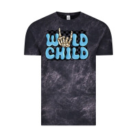 Cloud Black wild child blue skeleton Vintage Tee - MaliasSmallBusiness