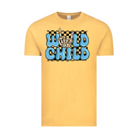 Vintage Mustard wild child blue skeleton Vintage Tee - MaliasSmallBusiness