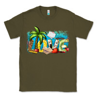 Army Green love summer teacher Classic Tee - Zillion Design Studio