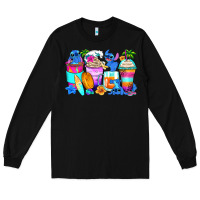 Black stitch summer coffee cups Long Sleeve Tee - Zillion Design Studio