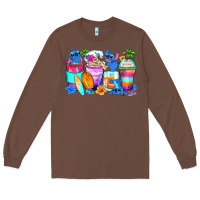 Chestnut stitch summer coffee cups Long Sleeve Tee - Zillion Design Studio