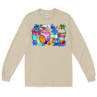 Mushroom stitch summer coffee cups Long Sleeve Tee - Zillion Design Studio