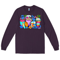Plum stitch summer coffee cups Long Sleeve Tee - Zillion Design Studio