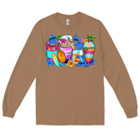 Toasted Coconut stitch summer coffee cups Long Sleeve Tee - Zillion Design Studio
