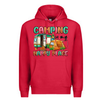 Cardinal camping is my happy place Premium Hoodie - MaliasSmallBusiness