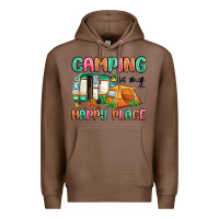 Chestnut camping is my happy place Premium Hoodie - MaliasSmallBusiness