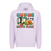 Lilac camping is my happy place Premium Hoodie - MaliasSmallBusiness