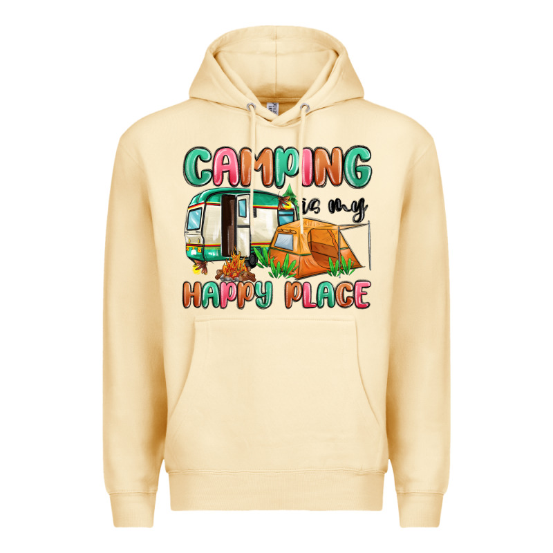 Camping Is My Happy Place Premium Hoodie by MaliasSmallBusiness | Teevron