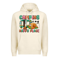 Tofu camping is my happy place Premium Hoodie - MaliasSmallBusiness