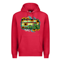 Cardinal Kansas map sunflower catus serape Premium Hoodie - RanaPortraitStore