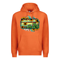 Carrot Kansas map sunflower catus serape Premium Hoodie - RanaPortraitStore