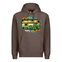 Coffee Kansas map sunflower catus serape Premium Hoodie - RanaPortraitStore