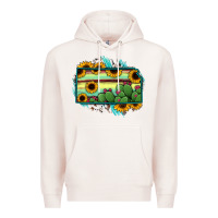 Pale Pink Kansas map sunflower catus serape Premium Hoodie - RanaPortraitStore