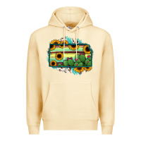 Pina Colada Kansas map sunflower catus serape Premium Hoodie - RanaPortraitStore