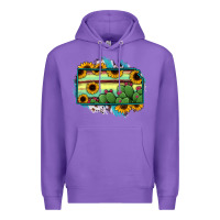 Purple Kansas map sunflower catus serape Premium Hoodie - RanaPortraitStore