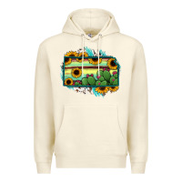 Sandshell Kansas map sunflower catus serape Premium Hoodie - RanaPortraitStore