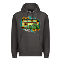 Smoke Kansas map sunflower catus serape Premium Hoodie - RanaPortraitStore