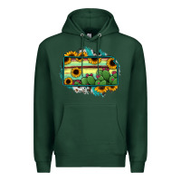 Sports Green Kansas map sunflower catus serape Premium Hoodie - RanaPortraitStore