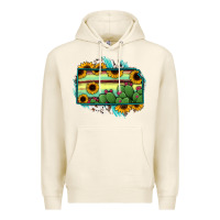 Tofu Kansas map sunflower catus serape Premium Hoodie - RanaPortraitStore