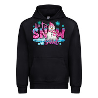 Black up to snow good pink christmas winter snowman Urban Hoodie - MaliasSmallBusiness