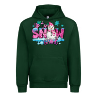 Forest Green up to snow good pink christmas winter snowman Urban Hoodie - MaliasSmallBusiness