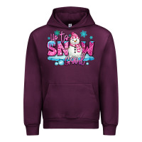 Mauve Wine up to snow good pink christmas winter snowman Urban Hoodie - MaliasSmallBusiness
