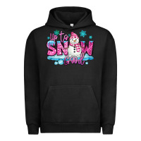 Pigment Black up to snow good pink christmas winter snowman Urban Hoodie - MaliasSmallBusiness
