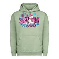 Pigment Oil Green up to snow good pink christmas winter snowman Urban Hoodie - MaliasSmallBusiness