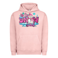 Pigment Salmon up to snow good pink christmas winter snowman Urban Hoodie - MaliasSmallBusiness