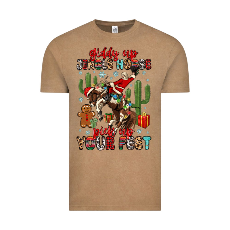 Giddy Up Jingle Horse Pick Up Your Feet Vintage Tee by MaliasSmallBusiness | Teevron