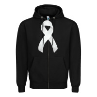 Black lung cancer ribbon fa element Zipper Hoodie - FaDigitalArtStudio
