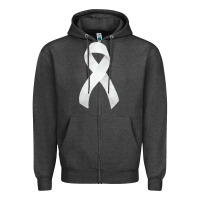 Charcoal Heather lung cancer ribbon fa element Zipper Hoodie - FaDigitalArtStudio