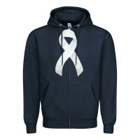 Navy lung cancer ribbon fa element Zipper Hoodie - FaDigitalArtStudio