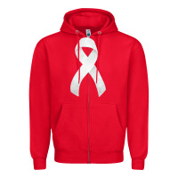 Red lung cancer ribbon fa element Zipper Hoodie - FaDigitalArtStudio