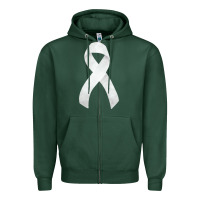 Sports Green lung cancer ribbon fa element Zipper Hoodie - FaDigitalArtStudio