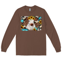 Chestnut cowhide leopard calf Long Sleeve Tee - RanaPortraitStore