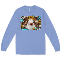 Colony Blue cowhide leopard calf Long Sleeve Tee - RanaPortraitStore