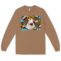 Toasted Coconut cowhide leopard calf Long Sleeve Tee - RanaPortraitStore