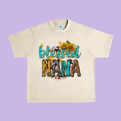 Urban Heavy Tee blessed nana with sunflowers