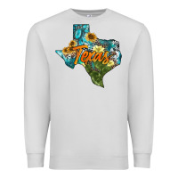 Dove Grey western texas map Premium Sweatshirt - AdoDesignShop