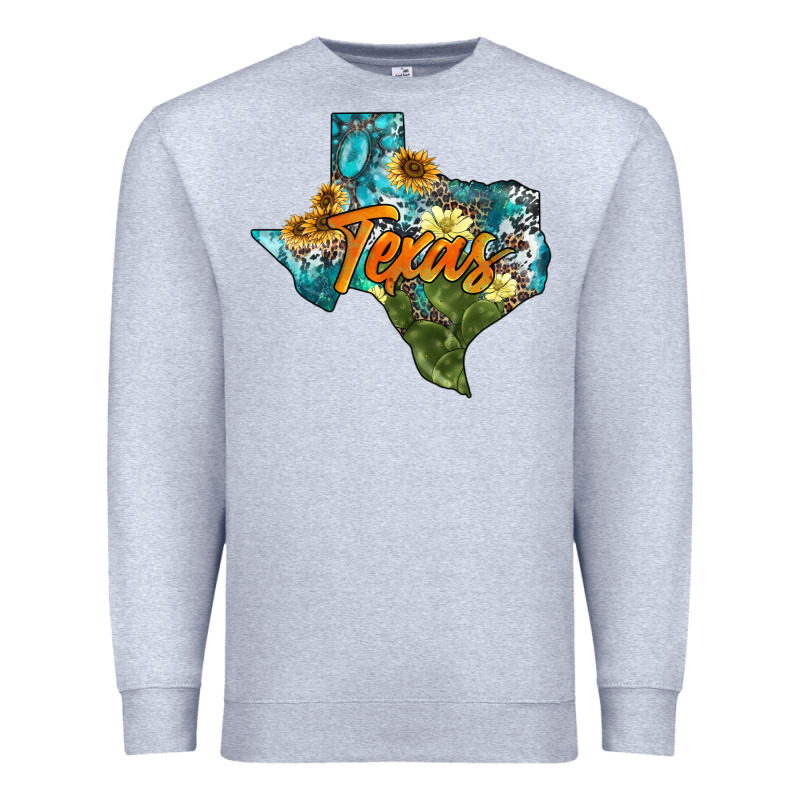 Western Texas Map Premium Sweatshirt by AdoDesignShop | Teevron