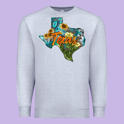 Western Texas Map Premium Sweatshirt Designed By Adodesignshop